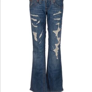 True religion- ripped denim